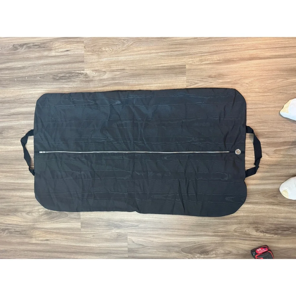 Celine Garment Bag 45x26 Unisex OS Black Wavy Texture Logo Suit Cover Luxury